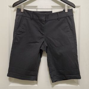 NEW Ann Taylor LOFT Bermuda Roll Shorts Khaki Chinos Dark Gray Sz 6 Petite‎ NWT
